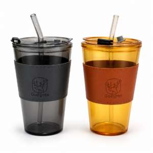 400ml Can Shaped Glass Cups (Set of 2)