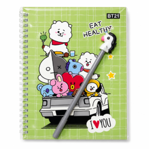Eat Healthy Wiro Notebook with Matching Pen