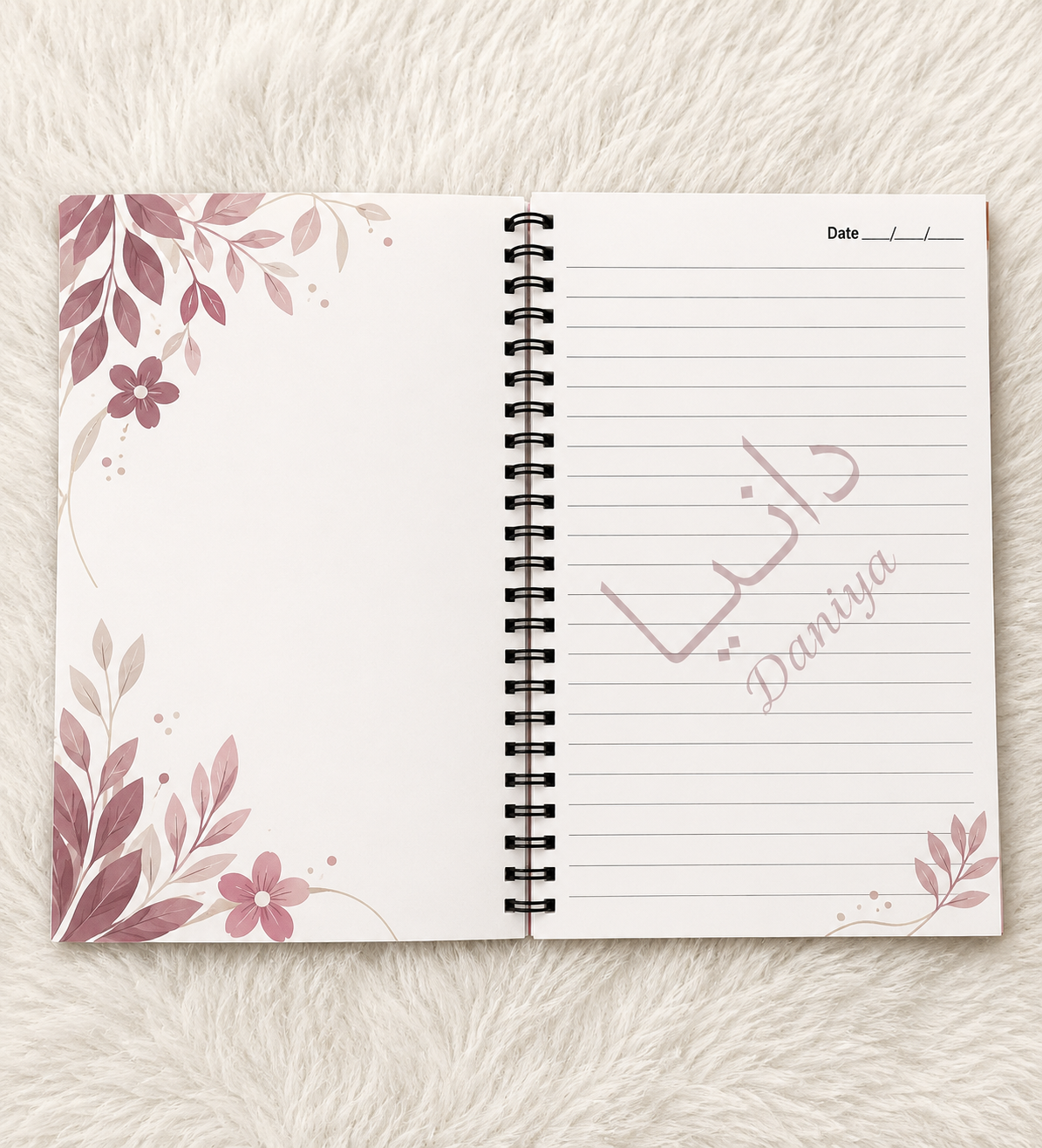 Customizable Name Initial Stylish Personalized Notebooks (A5 Size) - Image 23