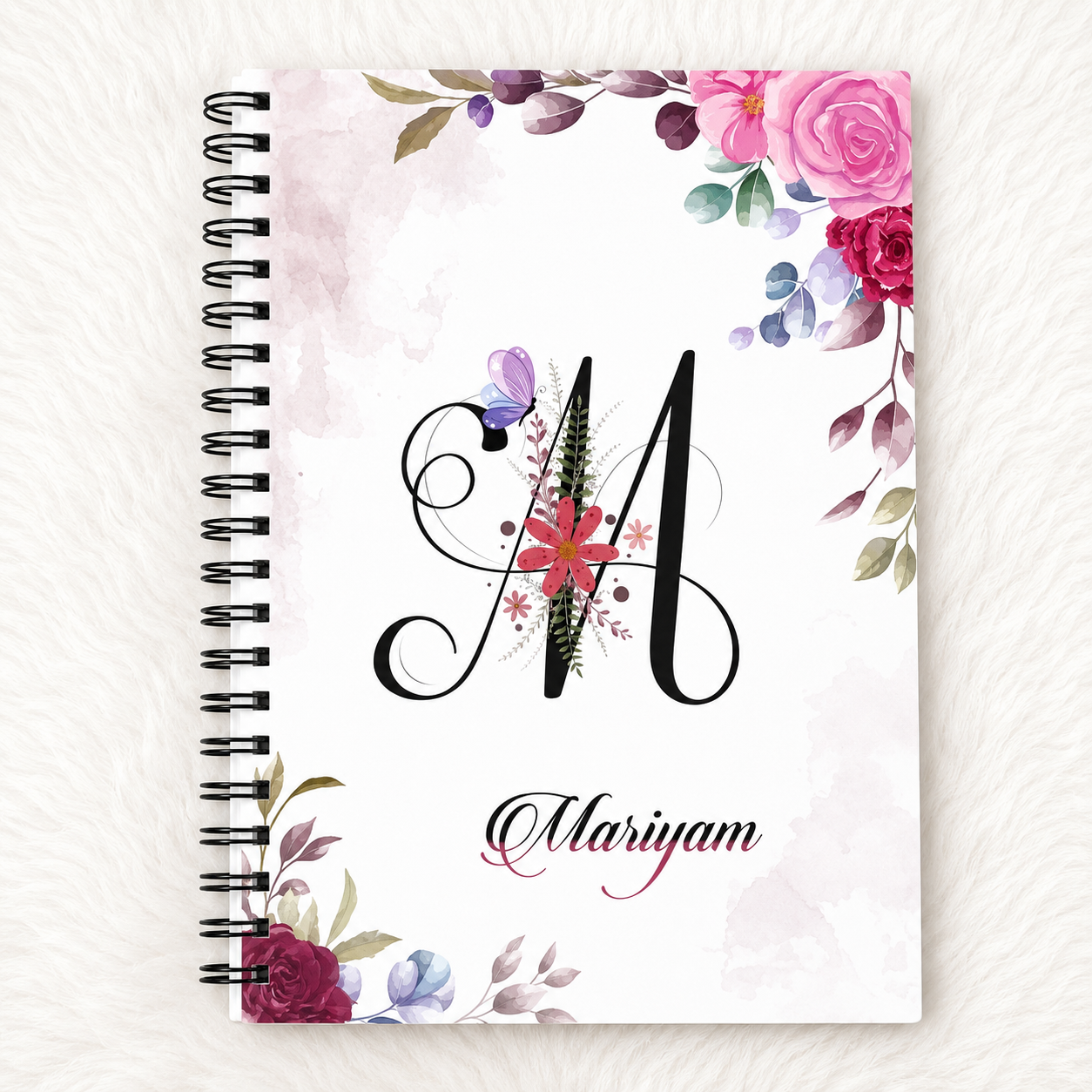Customizable Name Initial Stylish Personalized Notebooks (A5 Size) - Image 10