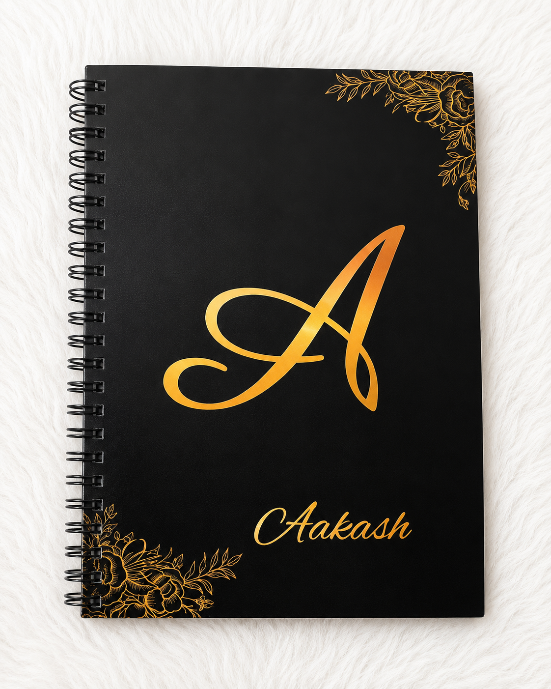 Customizable Name Initial Stylish Personalized Notebooks (A5 Size) - Image 12