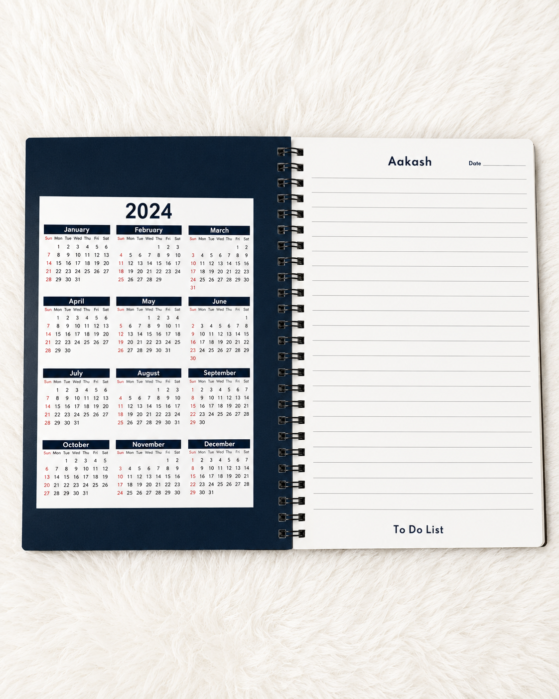 Customizable Name Initial Stylish Personalized Notebooks (A5 Size) - Image 13