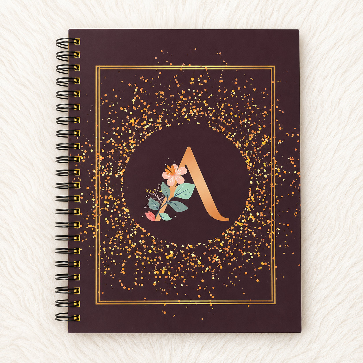 Customizable Name Initial Stylish Personalized Notebooks (A5 Size) - Image 14