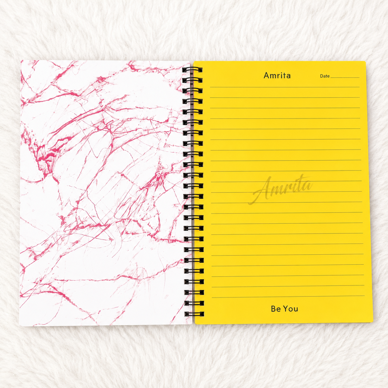 Customizable Name Initial Stylish Personalized Notebooks (A5 Size) - Image 15
